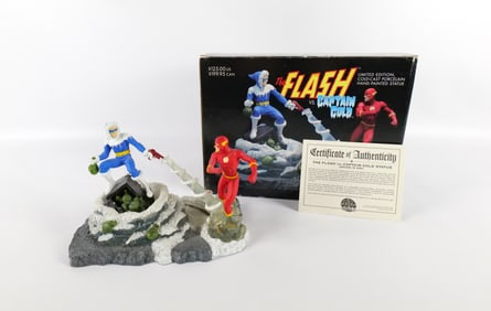 DC Direct The Flash vs. Captain Cold Cast Porcelain Statue