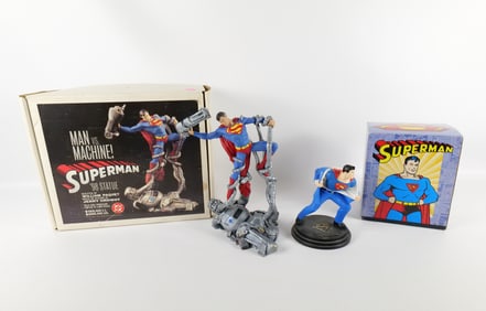 Lot of 2 DC Superman Statues