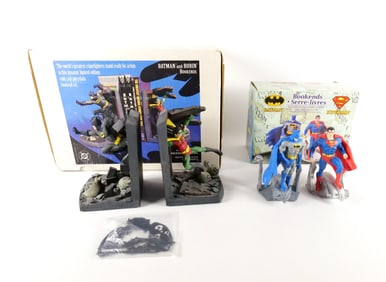 Lot of 2 DC Batman Bookend Sets
