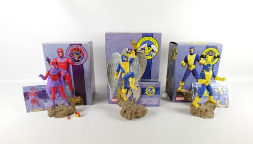 Lot of 3 Marvel Diamond Select The Silver Age: X-Men Statues
