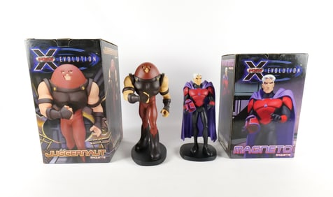 Lot of 2 Marvel Hard Hero X-Men Evolution Maquette Statues