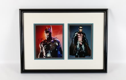 Batman and Robin Signed Framed and Matted Photographs
