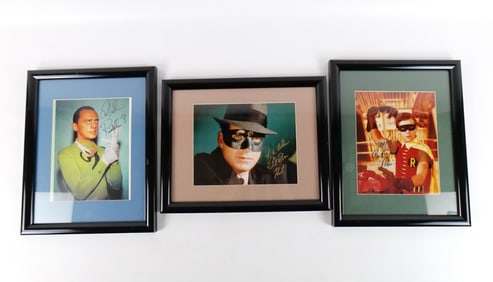 Lot of 3 Autographed DC Color Photographs