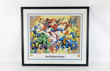 Marvel Millennium Limited Edition Triple Signed Lithograph