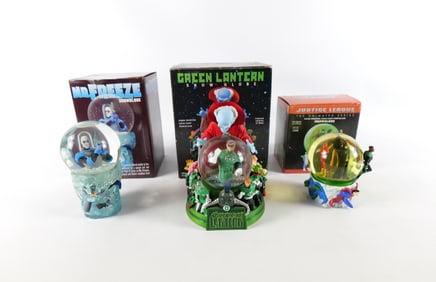 Lot of 3 DC Direct Limited Edition Snow Globes