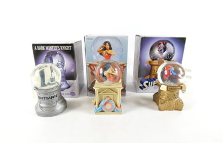 Lot of 3 DC Direct Limited Edition Snow Globes