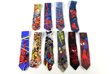 Group Lot of Marvel Spider-Man Ties