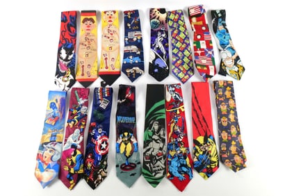 Group Lot of Pop Culture and Marvel Ties