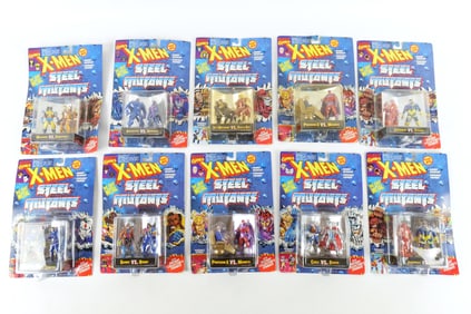 Lot of 10 Marvel X-Men Steel Mutants Figurines