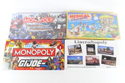 Lot of 4 Sealed Monopoly Games