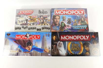 Lot of 4 Sealed Monopoly Games