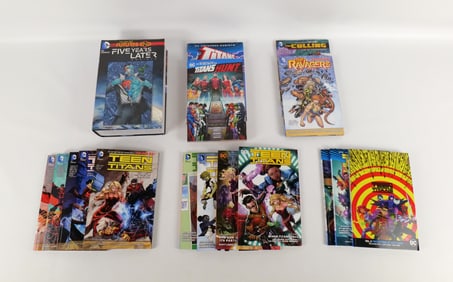 Lot of DC N52 and Rebirth Trade Paperbacks and Hardcover Books