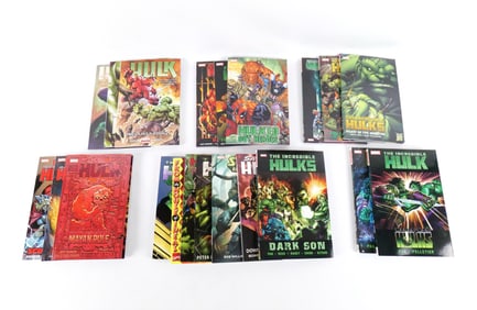 Lot of Hulk Trade Paperbacks and Hardcover Books