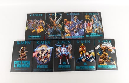 Lot of 9 X-Men and X-Force Hard Cover Books