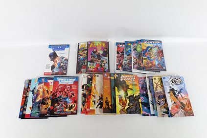 Lot of DC Justice League and Justice Society Trade Paperbacks