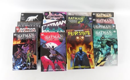 Lot of Batman Hardcover Books and Trade Paperbacks