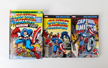 Lot of 3 Marvel Captain America Trade Paperbacks and Hardcover Book