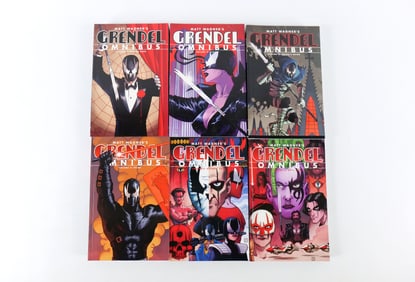 Lot of Matt Wagner's Grendel Omnibus Trade Paperback Books - Vol. 1-6