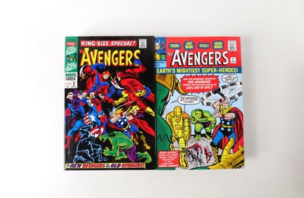Lot of 2 Marvel Avengers Omnibus Hardcover Books - Vol. 1 & 2