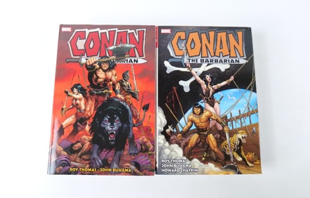 Lot of 2 Conan The Original Marvel Years Omnibus Hardcover Books - Vol. 3 & 4
