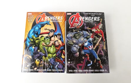 Lot of 2 Avengers Jonathan Hickman Omnibus Hardcover Books