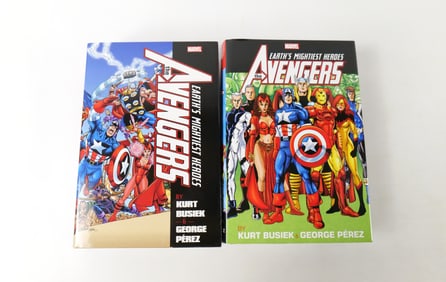 Lot of 2 Marvel Earth's Mightiest Avengers Omnibus Hardcover Books