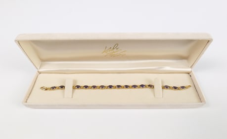 14K Gold and Tanzanite Bracelet