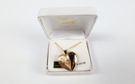 Gold Filled Locket Necklace with Gold Accents