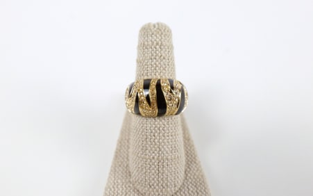 Gold Tone Tiger Stripe Ring by Swarovski