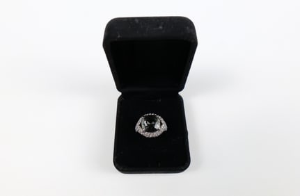 Silver Tone Solitaire Ring by Swarovski