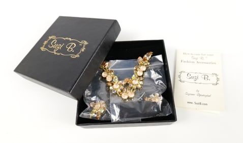 Vintage Inspired Necklace and Earrings Set by Suzi B.