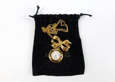 Joan Rivers Gold Tone Watch Brooch/Pendant Necklace