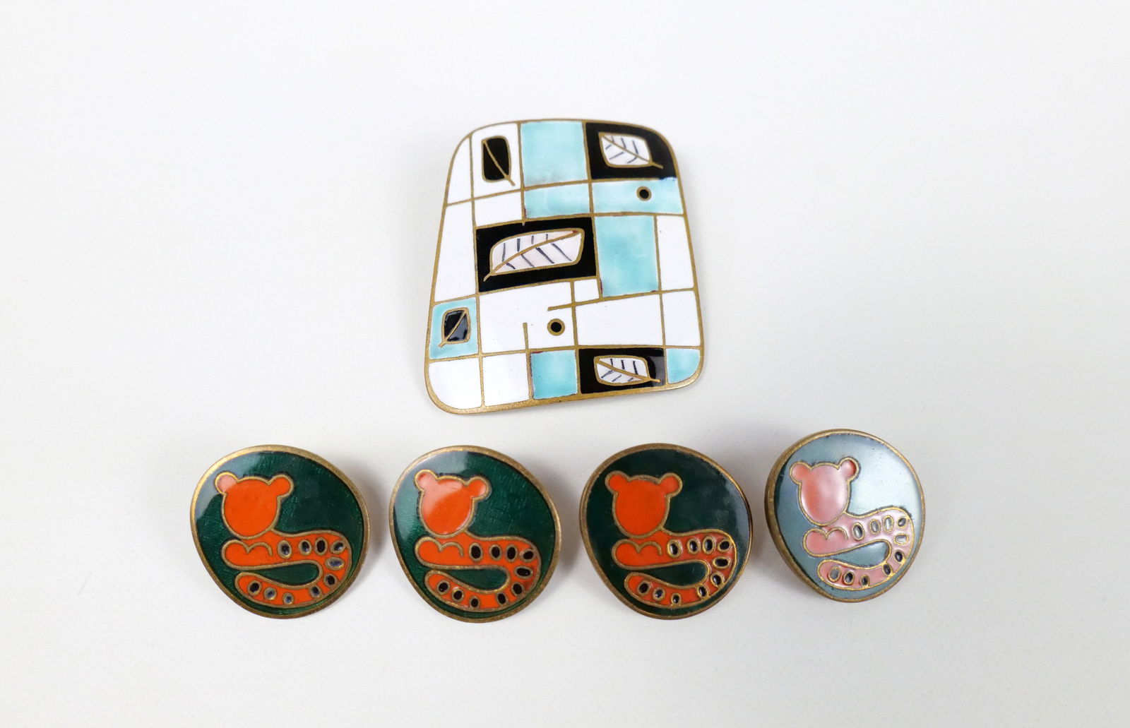 Soviet Era Enameled Russian Pins and Brooches (1 of 8)