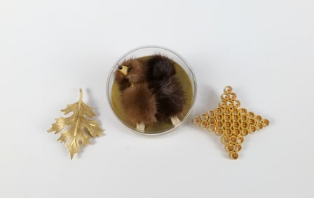 Trio of Vintage 1950s/60s Brooches