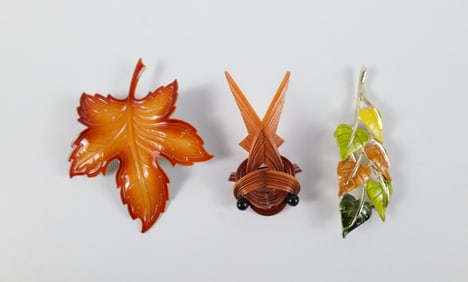 Trio of Vintage 1960s/70s Brooches