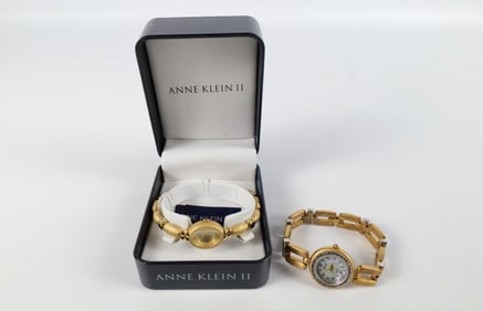 Pair of Gold Tone Ladies Quartz Watches