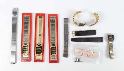 Group of Mixed Vintage Watch Straps and More