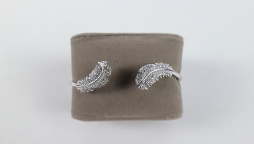 Crystal Feather Hinged Cuff Bracelet by Swarovski