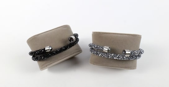 Pair of Crystal Studded Wrap Bracelets by Swarovski