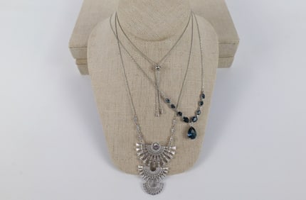 Lot of 2 Swarovski Crystal Necklaces