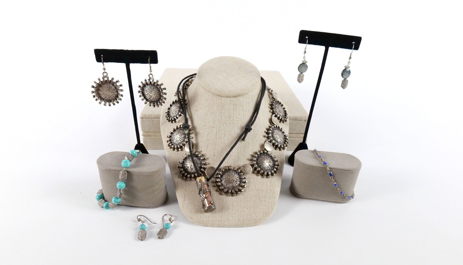 Lot of Silver tone Jewelry (1 of 20)