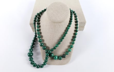 Lot of 2 Vintage Malecite Graduated Beaded Necklaces