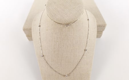 14K White Gold Italian Made Necklace