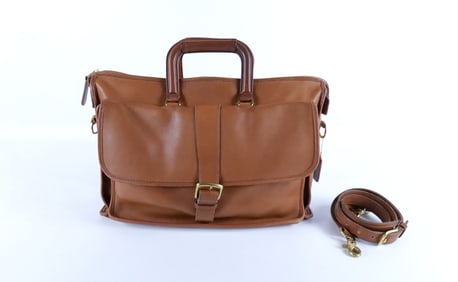 Vintage Coach 5283 Messenger Brown Leather Briefcase