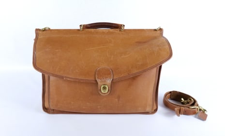 Vintage Leather Coach Messenger Brown Briefcase