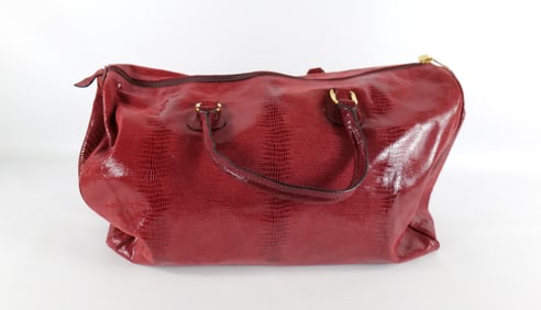 I Santi Red Leather Tote Bag