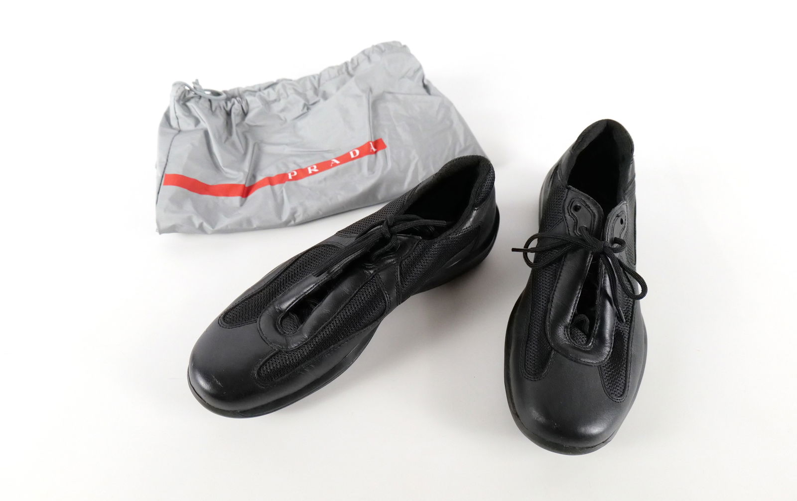 Prada America's Cup Black Leather Sneakers (1 of 17)