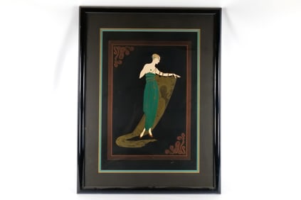 Framed Erté Print "Emerald Night"