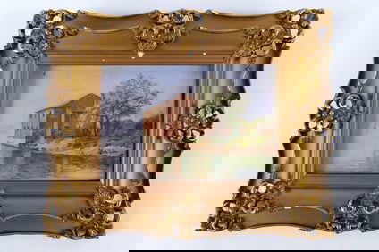 Antique Oil on Canvas - Shore Scene