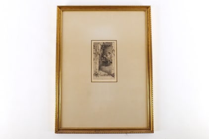 Original Etching by James Abbitt McNeill Whistler "Little Rag Gatherers"